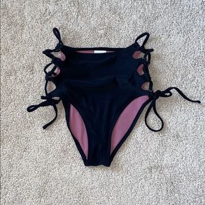 High waisted bathing suit bottoms